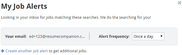 Resume Companion Job Alert
