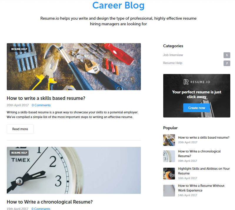 Resume.io's Blog