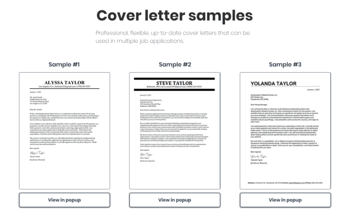 TopStack Resume Cover Letter Samples