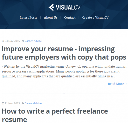 VisualCV's Blog